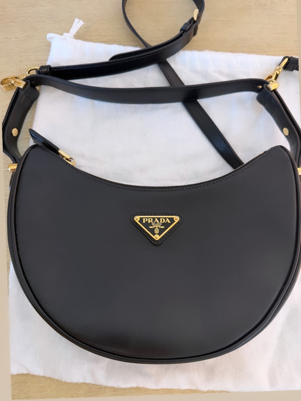 Prada Arqué small leather shoulder bag